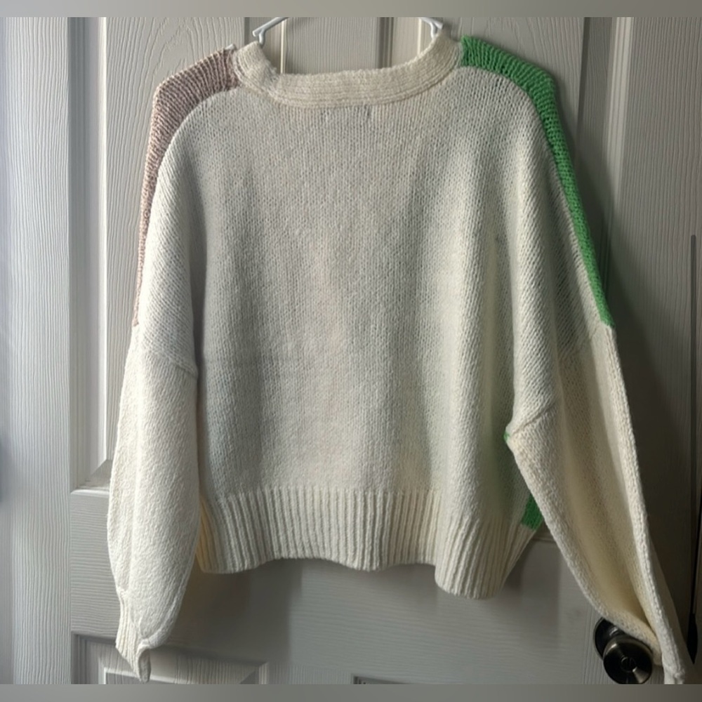 ColorBlock Sweater Cardigan - Picture 3 of 7